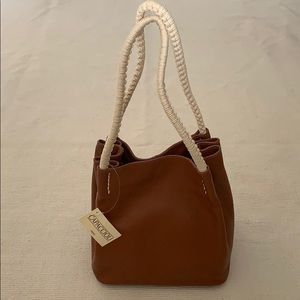 NEW Capaccioli Italian Leather Bucket Bag